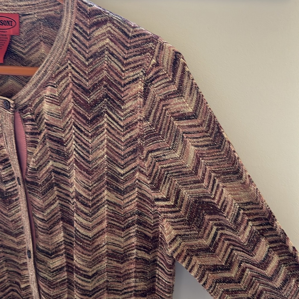Missoni X Target Womens Cardigan Sweater.
Chevron Brown Metallic Gold Thread XL - Picture 5 of 10